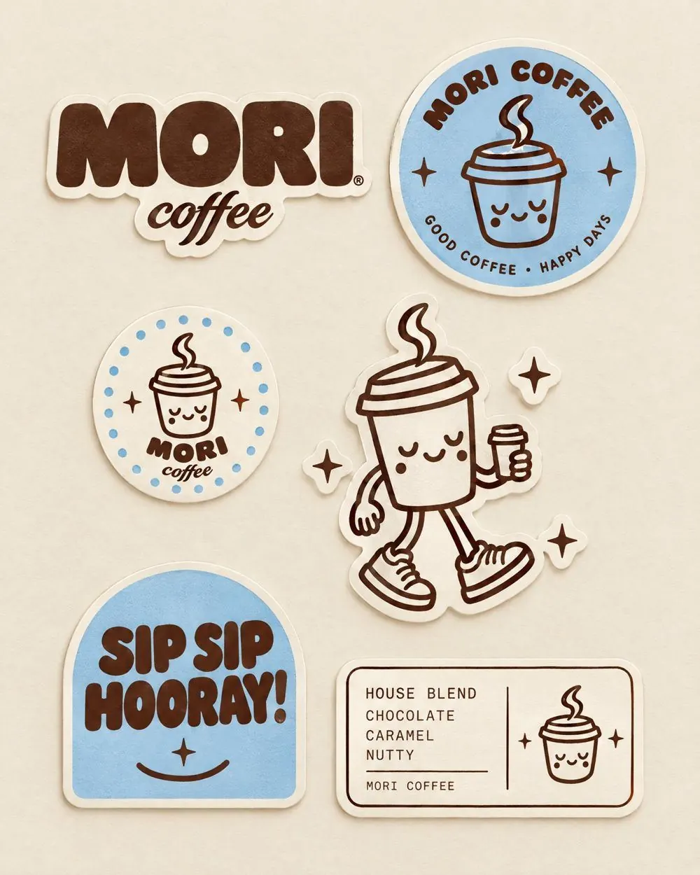 Café brand Stickers