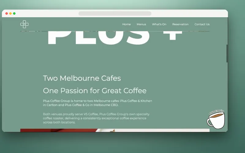 Café group website design project
