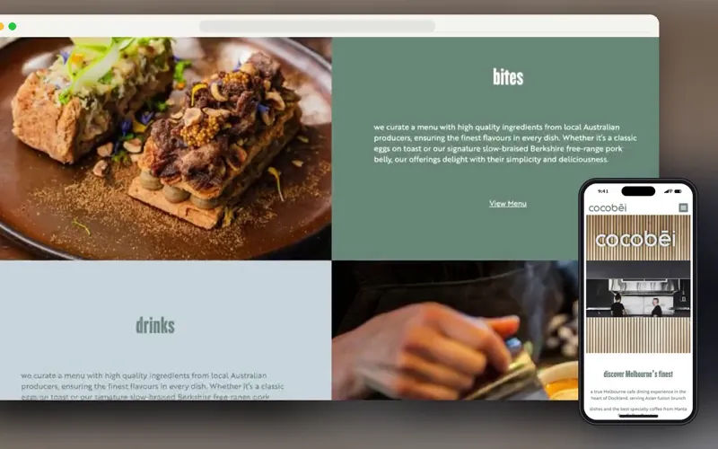 Café website design project
