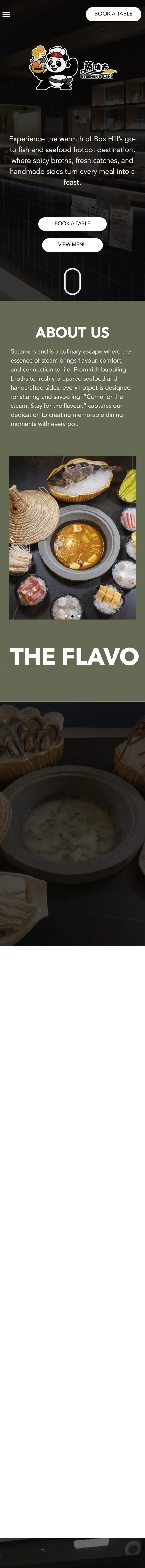 Hotpot restaurant mobile page