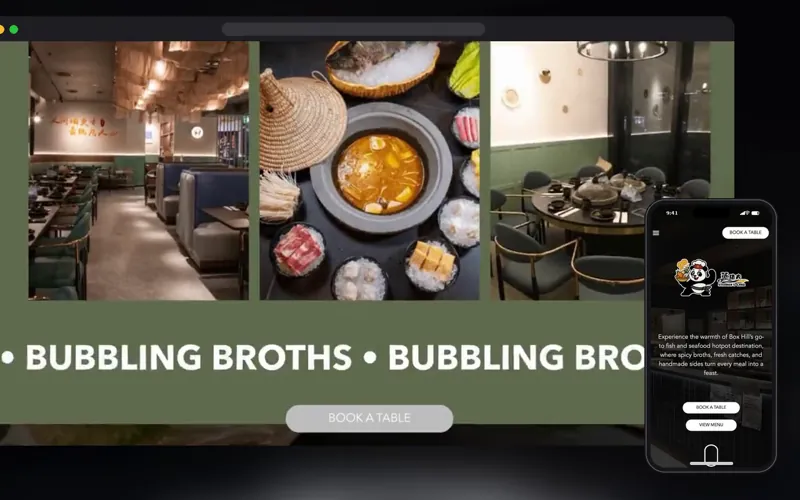 Hotpot restaurant website design project