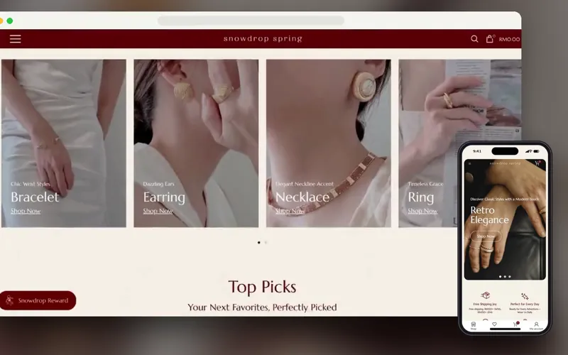 Jewellery brand website design project