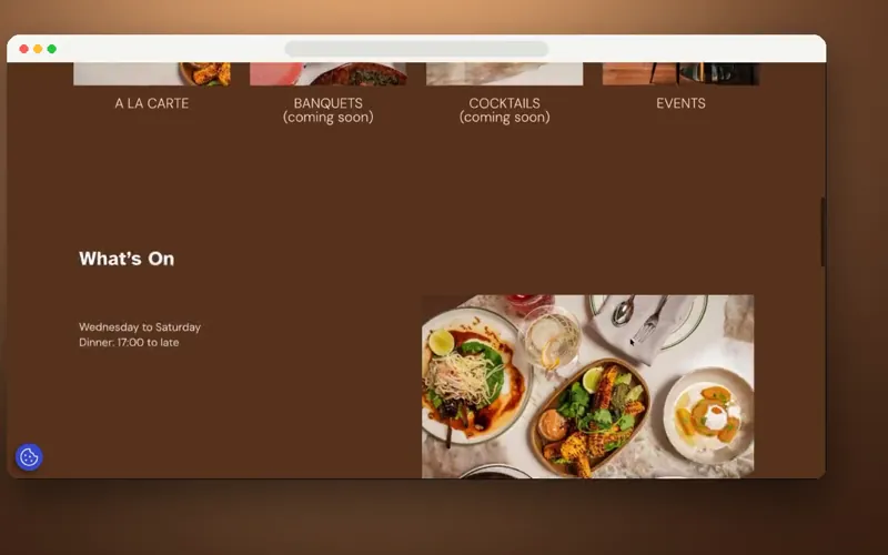 Vietnamese restaurant website design project