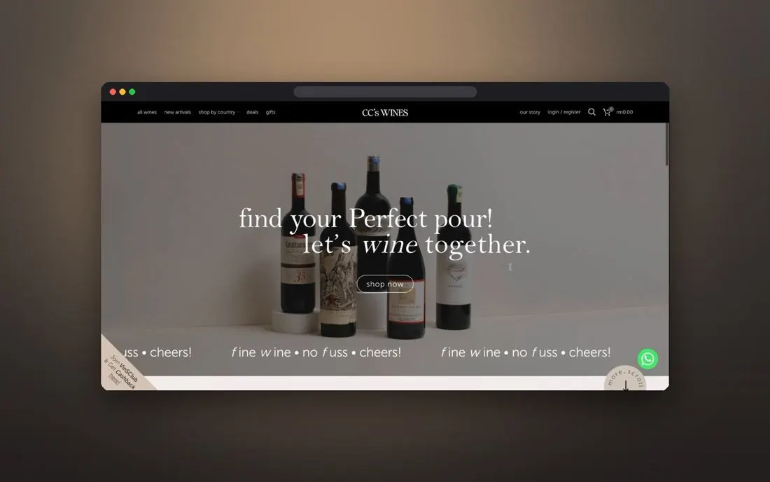 Wine shop website
